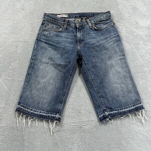 Red Engine Jean Denim Shorts Women 27 Blue Denim Streetwear Y2K